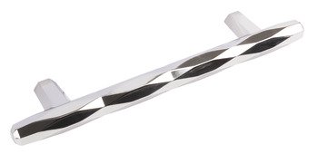 Steel.Vincent Pull Zinc Alloy Polished Nickel 128mm Fixing Centres 133.50.388
