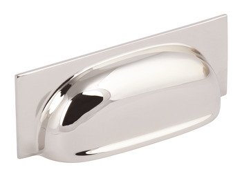 Queslett Cup Handle Brass Polished Nickel 96mm Fixing Centres 166.08.711