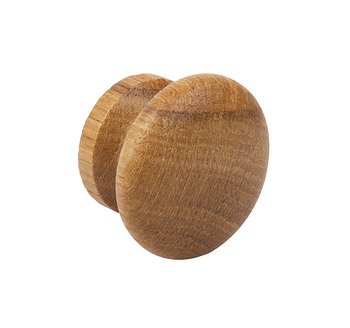 Turned EndGrain Knob Stain Oak D44x30mm 195.55.400