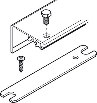 Hawa Concepta Con Bracket/Wood Sgl 650mm Anodised 408.30.091